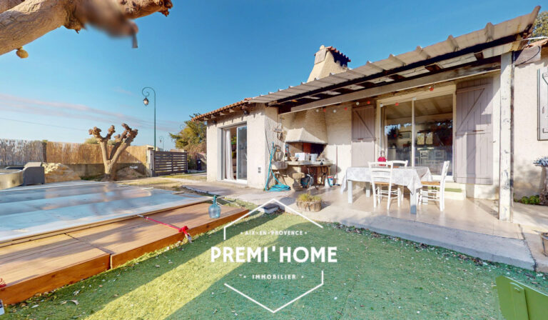 5 PIÈCES 128 M2 MAISON PLAIN PIED PISCINE ET GARAGE AUREILLE - Premi'home Agence immobilière Aix En Provence