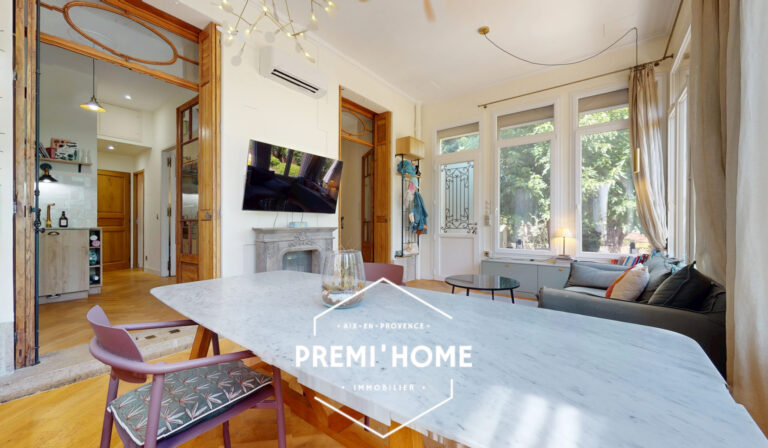 T3 RENOVE AVEC JARDIN ET PISCINE BASTIDE REMARQUABLE A LA CI - Premi'home Agence immobilière Aix En Provence